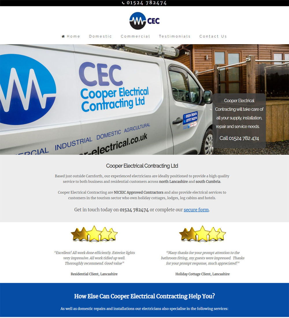Cooper Electrical Website Design